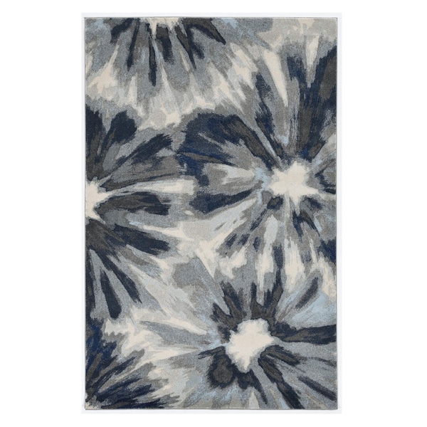 Homeroots 39 x 59 in. Ivory, Blue Polypropylene Rug 375519 - main